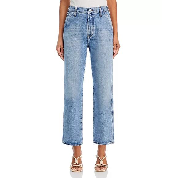 Agolde Cooper Trouser High Rise Straight Leg Jeans Command Light Wash Size 27 - Picture 1 of 9